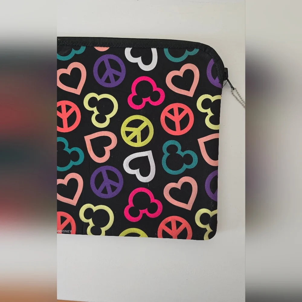 Disney Mickey Mouse Reversible Laptop Sleeve Multicolor Icons & Collage